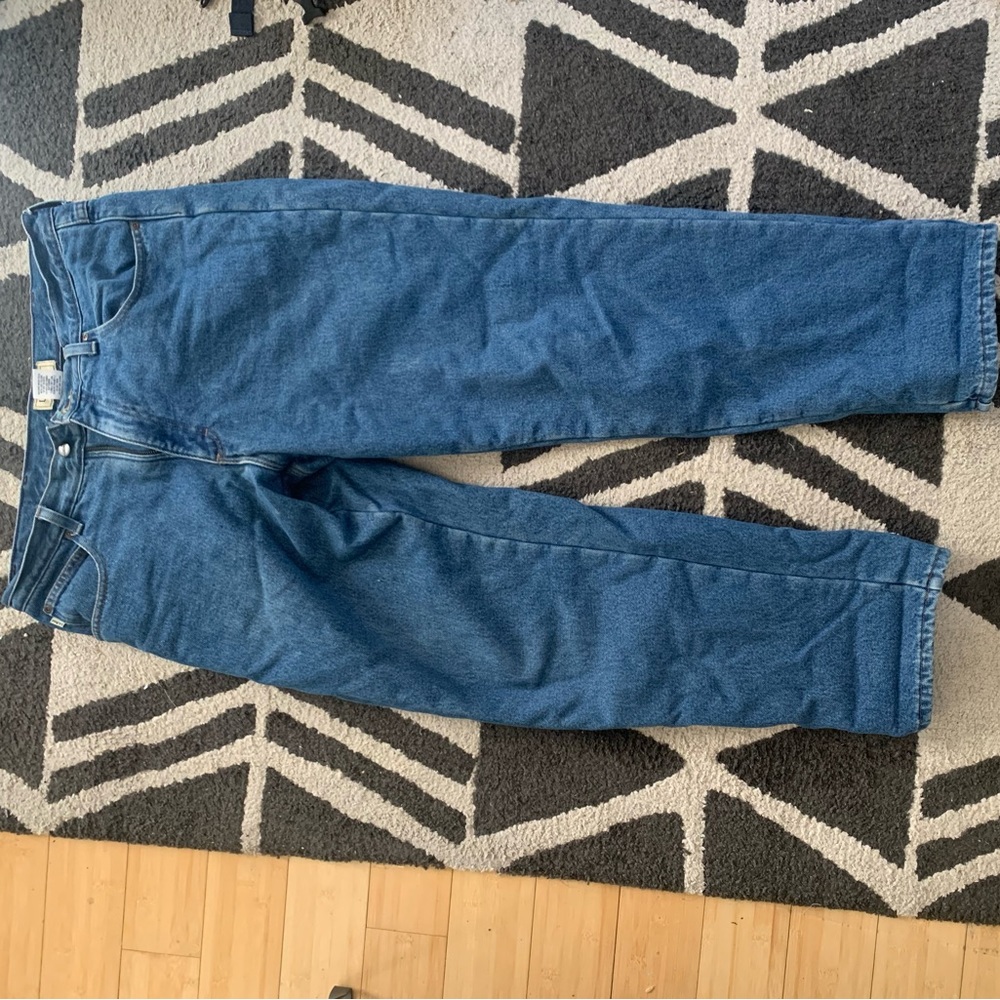 Ll bean mens fleece lined jeans, 34x32